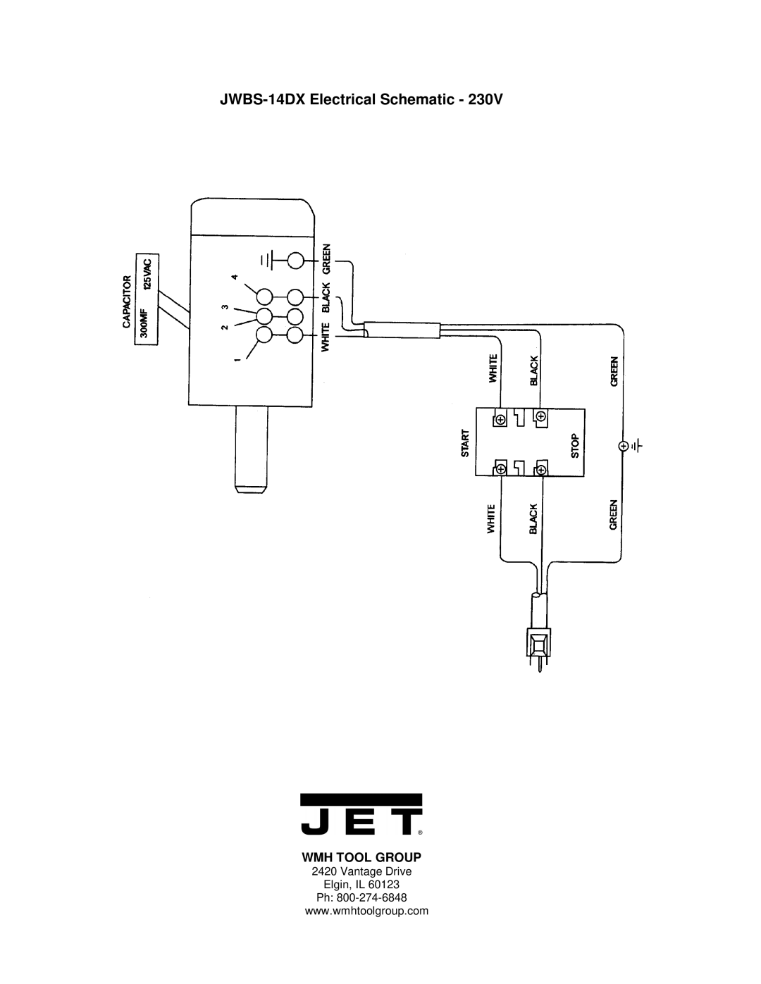 Jet Tools JWBS-14DX operating instructions Vantage Drive Elgin, IL 