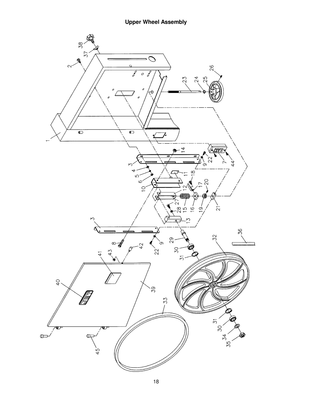 Jet Tools JWBS-16 owner manual Upper Wheel Assembly 