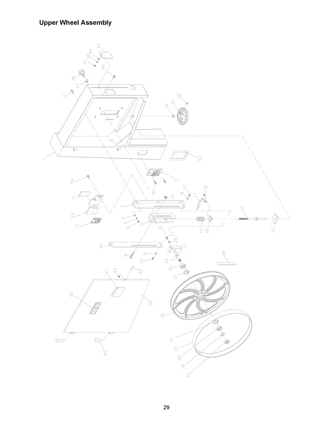 Jet Tools JWBS-18X-3 operating instructions Upper Wheel Assembly 