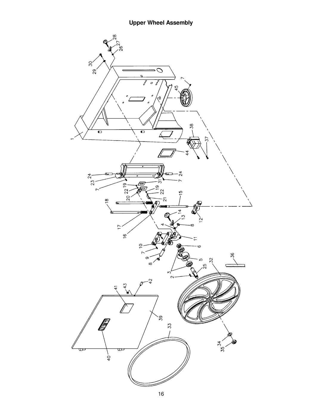 Jet Tools JWBS-20 owner manual Upper Wheel Assembly 