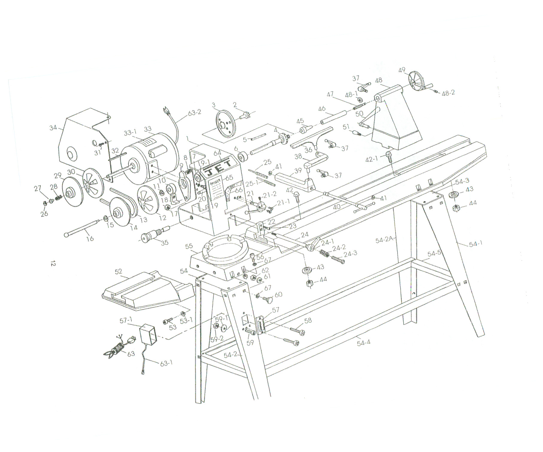 Jet Tools JWL-1236 manual 57 