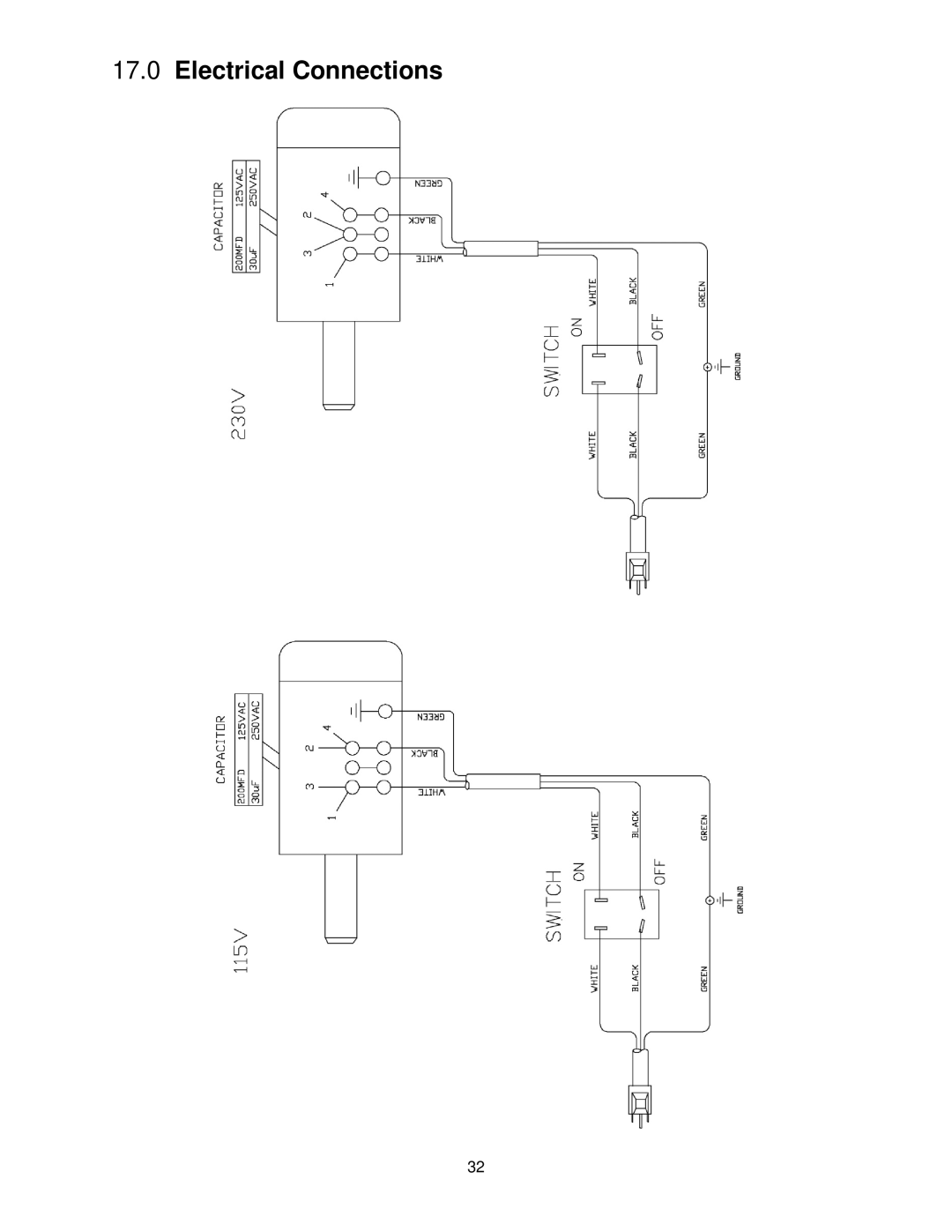 Jet Tools JWL-1440VS operating instructions Electrical Connections 