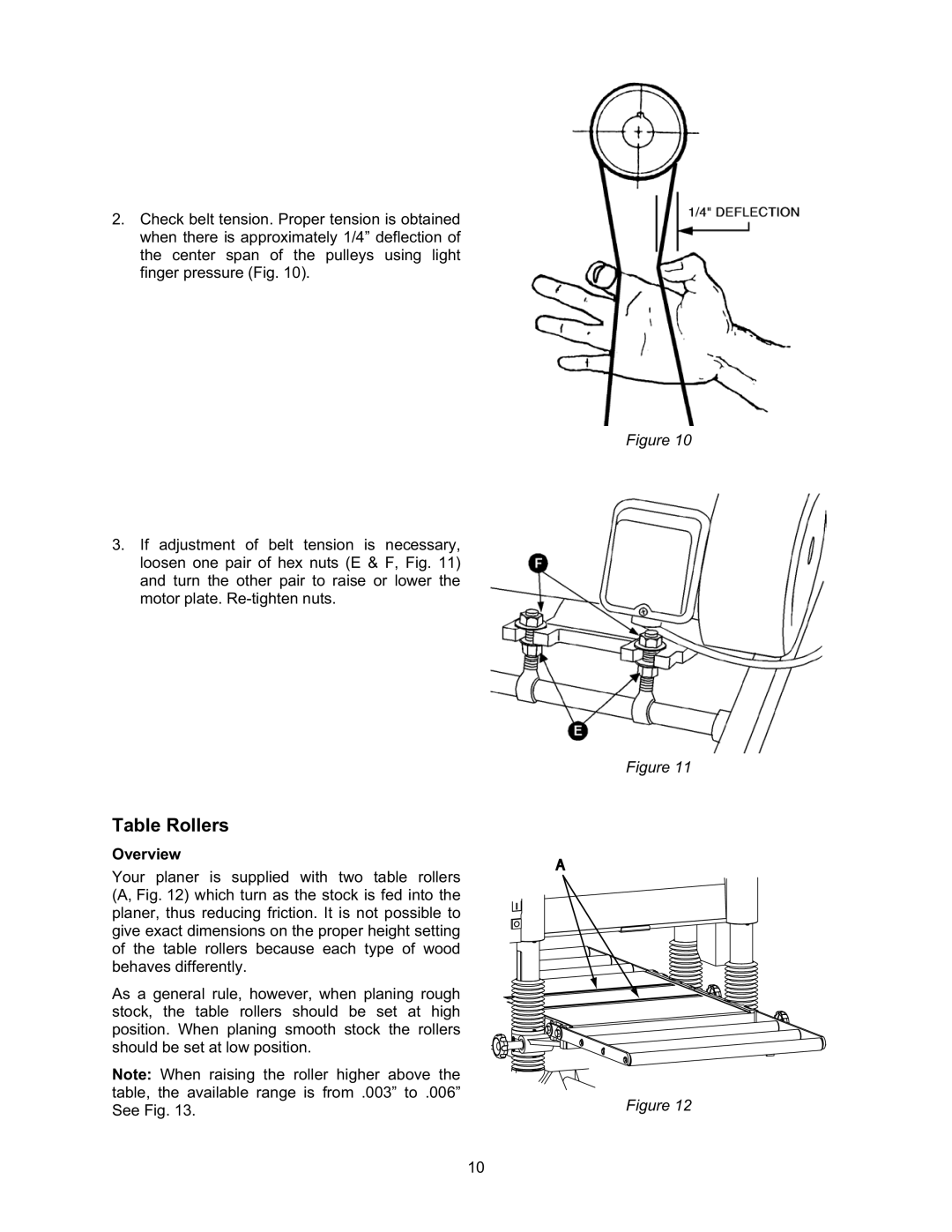 Jet Tools JWP-208 operating instructions Table Rollers, Overview 