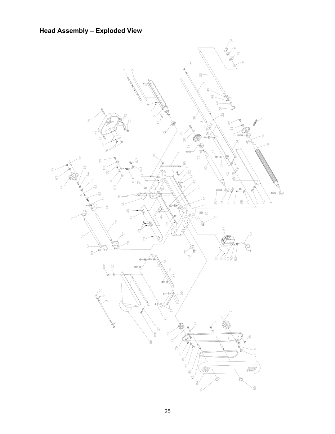 Jet Tools JWP-208 operating instructions Head Assembly Exploded View 