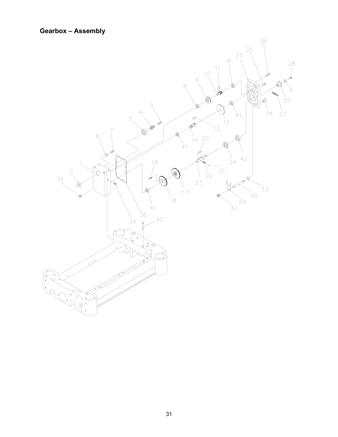 Jet Tools JWP-208 operating instructions Gearbox Assembly 