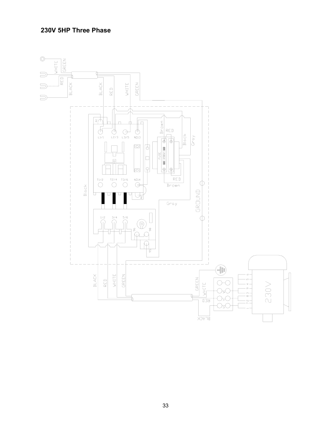 Jet Tools JWP-208 operating instructions 230V 5HP Three Phase 