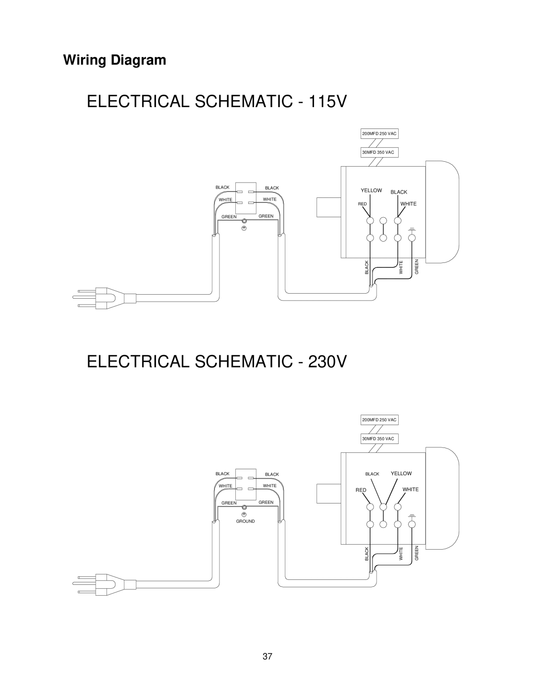 Jet Tools JWTS-10 operating instructions Electrical Schematic, Wiring Diagram 