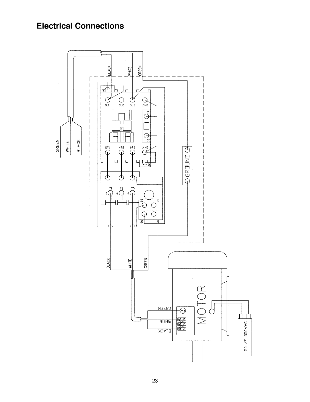 Jet Tools 720HD, M-1791309 operating instructions Electrical Connections 