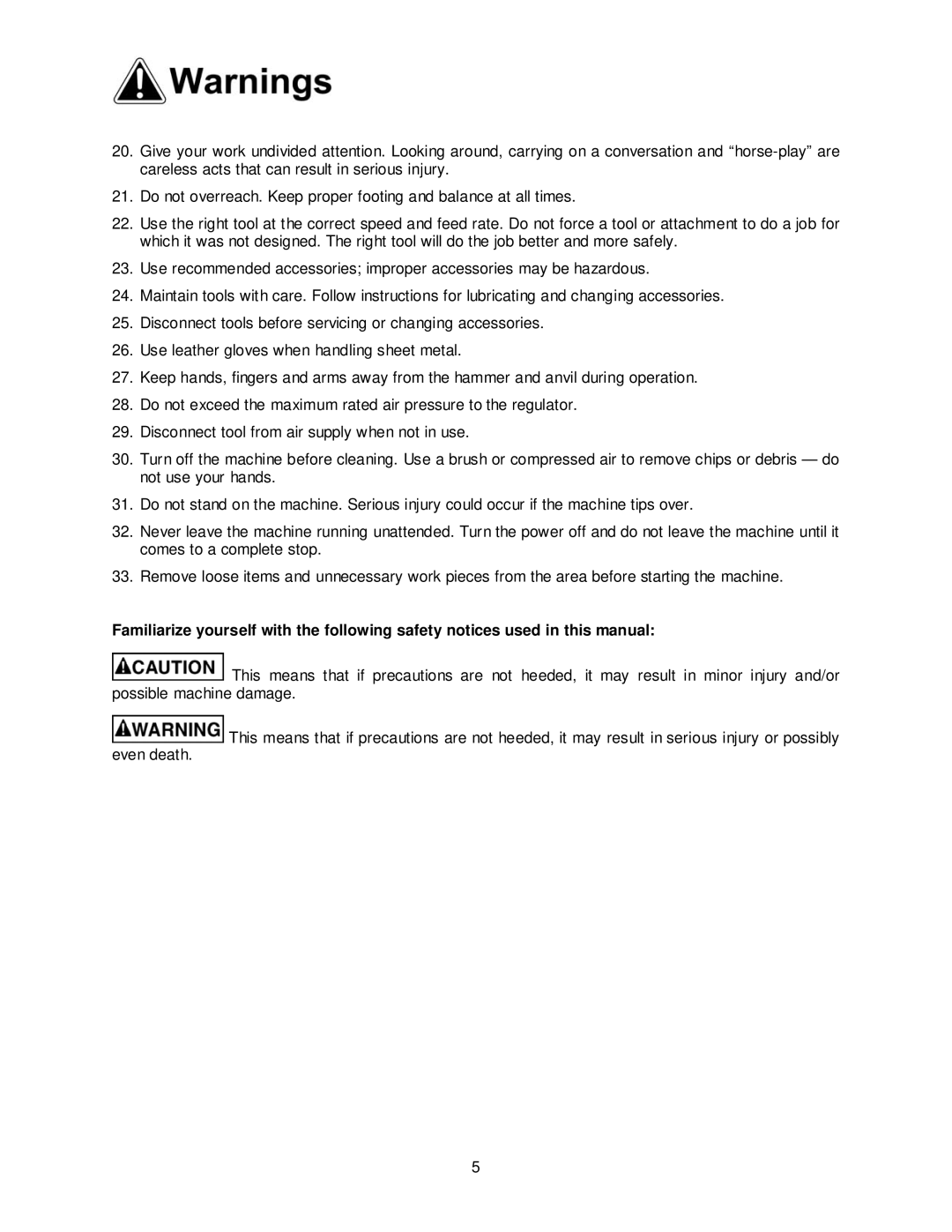 Jet Tools PH-24T operating instructions 