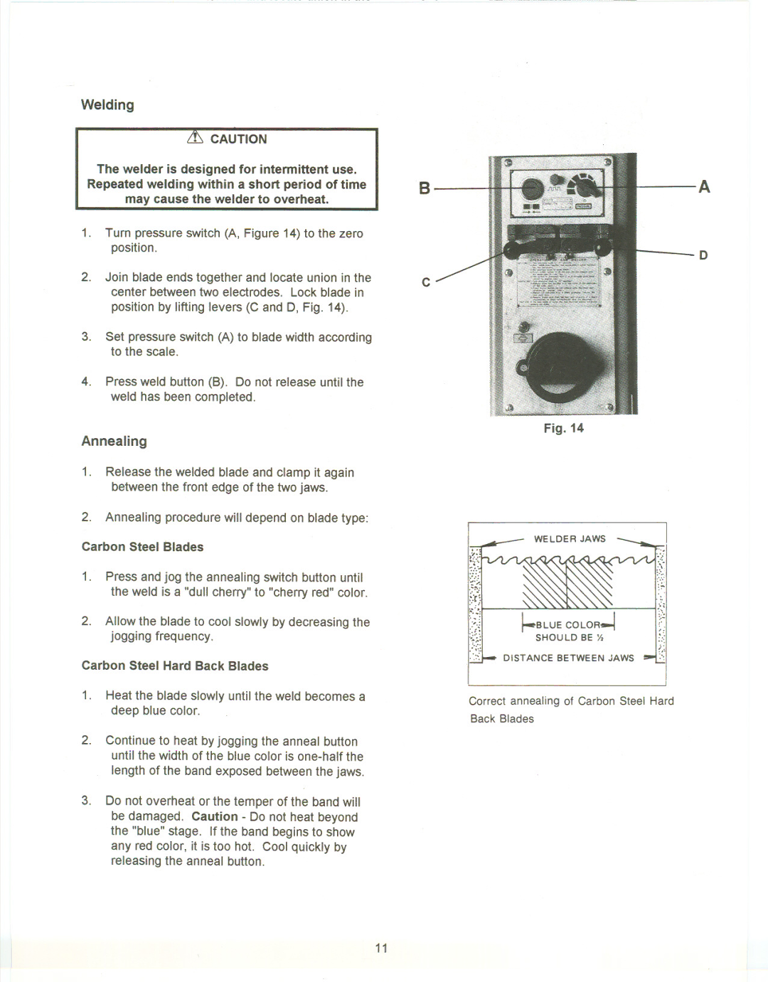 Jet Tools VBS-2012 manual Welding 