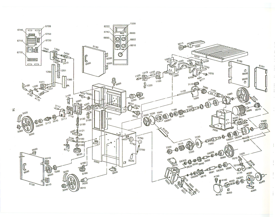 Jet Tools VBS-2012 manual 7330 6799 6600 6650 GSOO ~90 6602 6610 