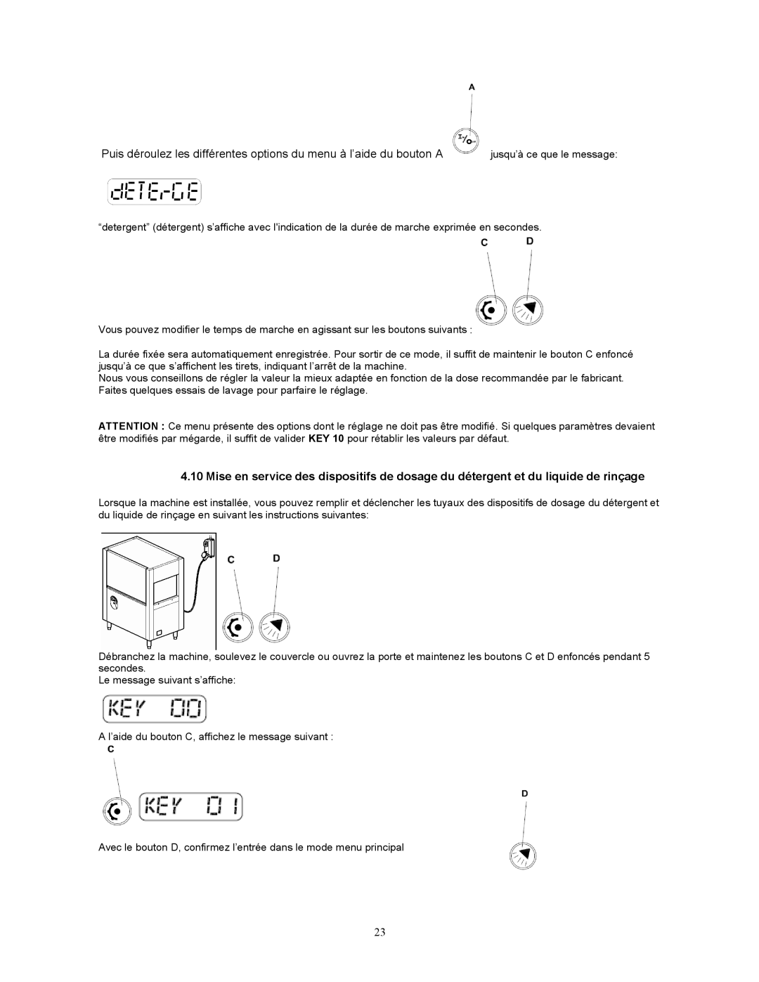 Jettech Metal Products FX-44 operation manual Jusqu’à ce que le message 