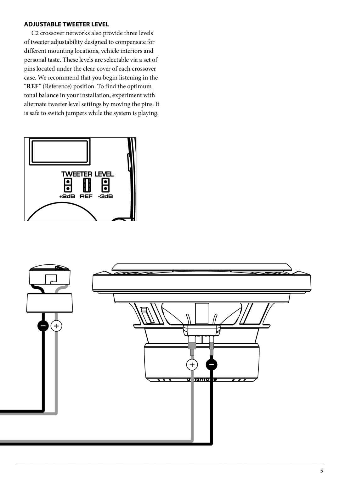 JL Audio C2-600cw, C2-600-XO, C2-600-02102009 owner manual Adjustable Tweeter Level 