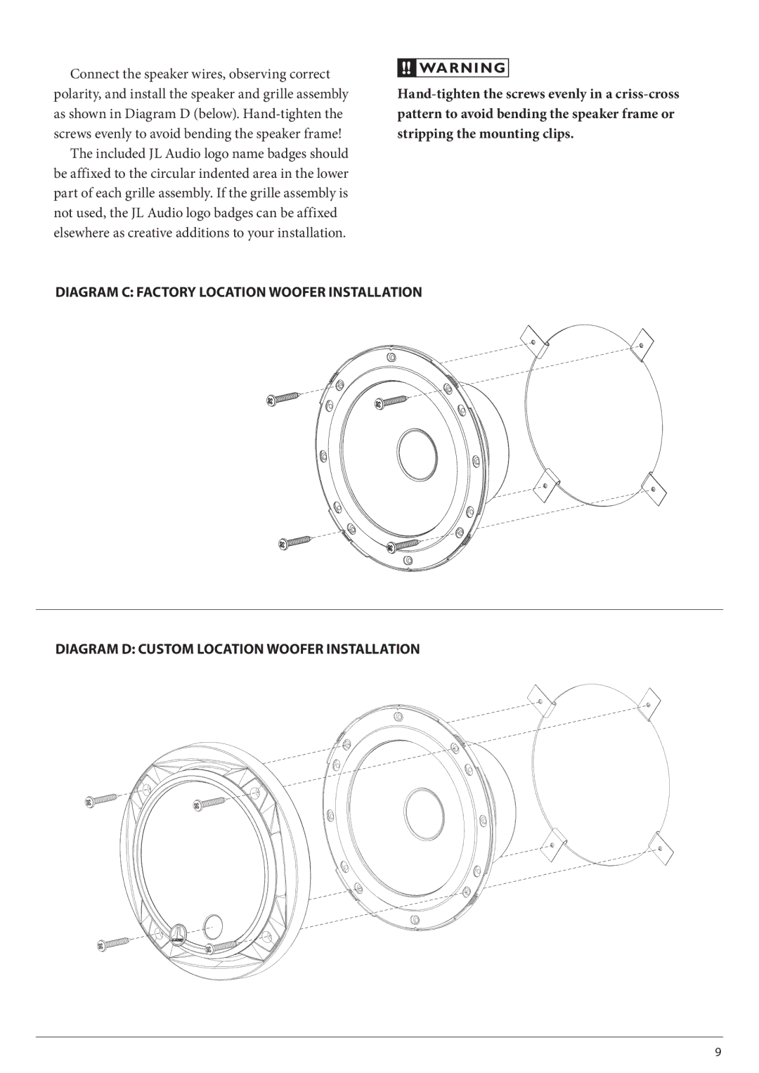 JL Audio C2-600cw, C2-600-XO, C2-600-02102009 owner manual 