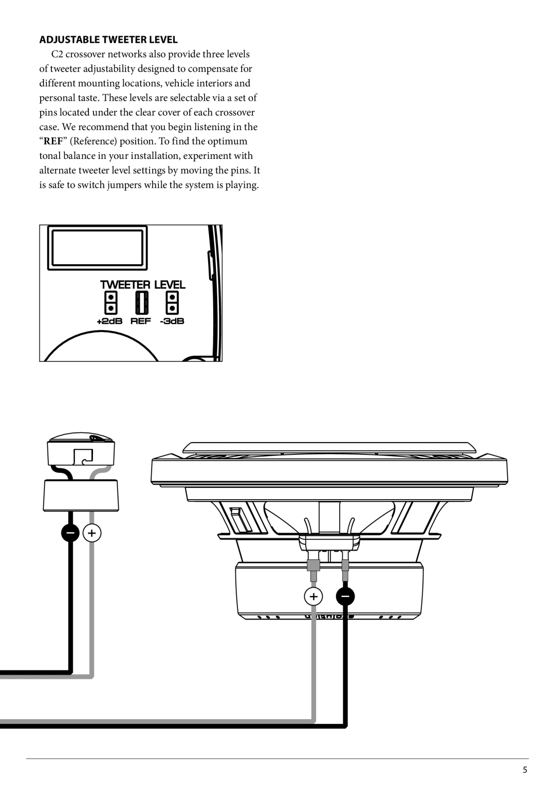 JL Audio C2-650-02102009, C2-650-XO, C2-650cw owner manual Adjustable Tweeter Level 