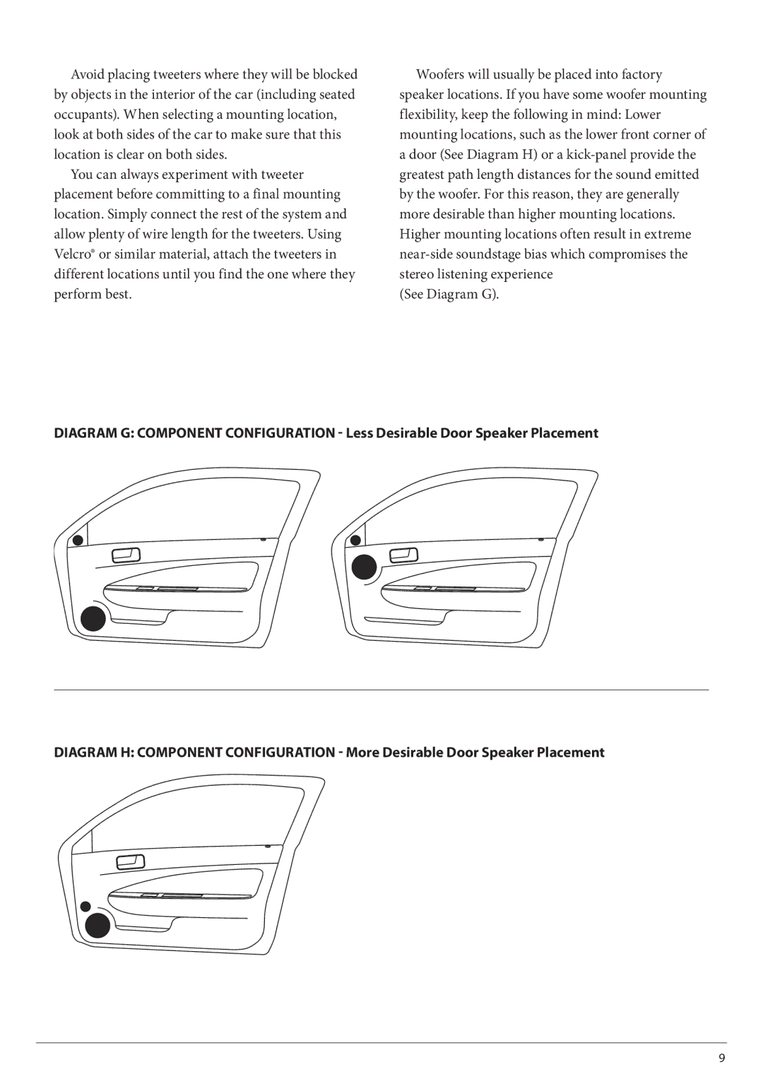 JL Audio C3-525cw, C3-100ct, C3-525-XO, C3-525-020810 owner manual See Diagram G 