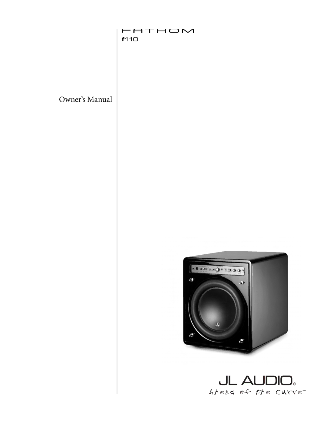 JL Audio f110 owner manual F110 