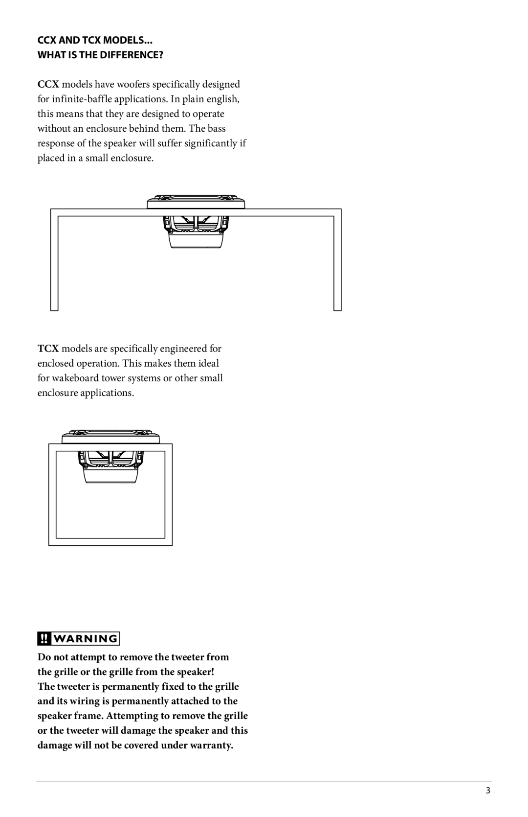 JL Audio MX650-CCX, MX770-CCX owner manual CCX and TCX Models What is the difference? 