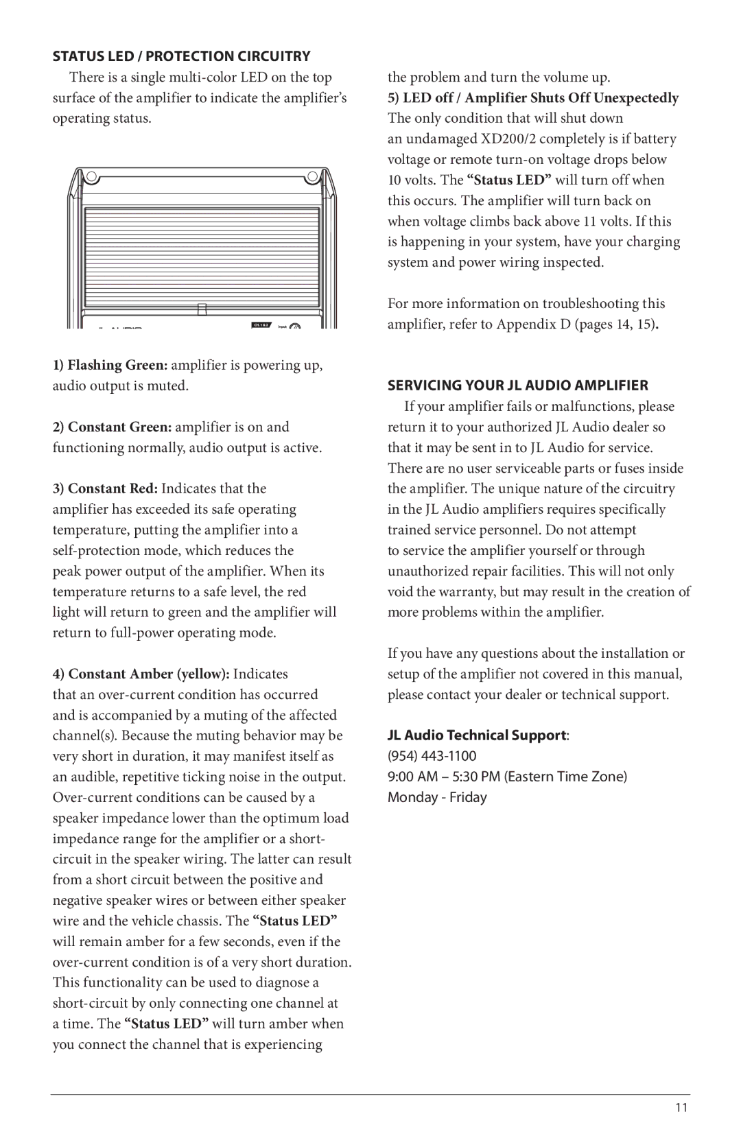 JL Audio XD200/2 owner manual Problem and turn the volume up, Servicing Your JL Audio Amplifier, JL Audio Technical Support 