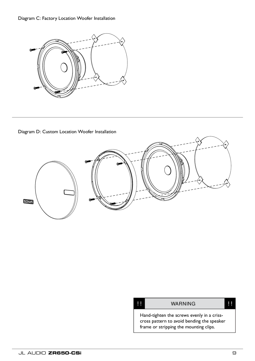 JL Audio ZR650-CSi owner manual 