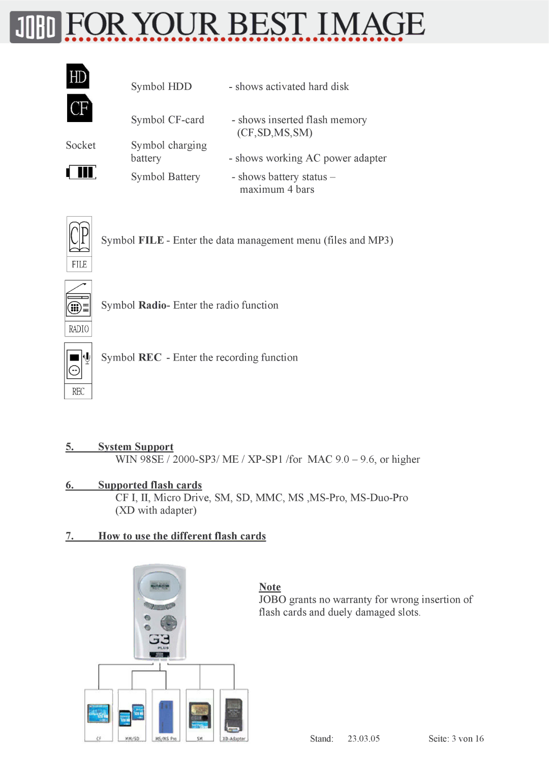 JOBO Giga 3+ manual #57.% 