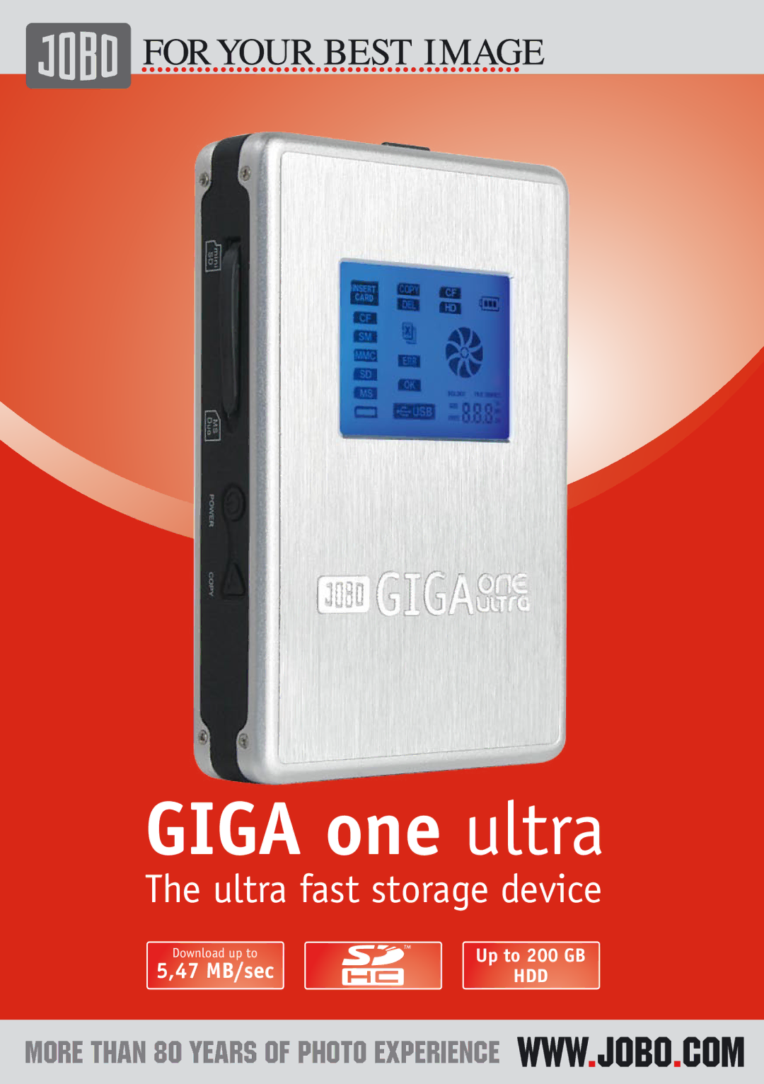 JOBO ONE ULTRA manual Giga one ultra 