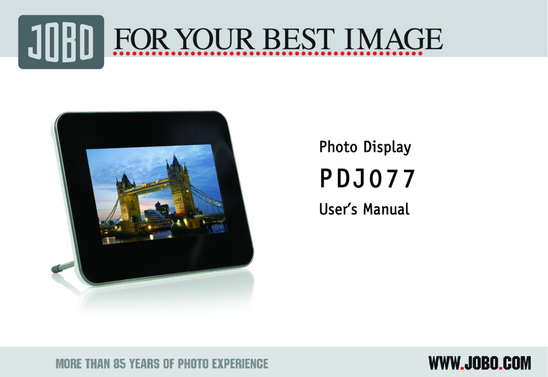 JOBO PDJ077 user manual Photo Display, User’s Manual 