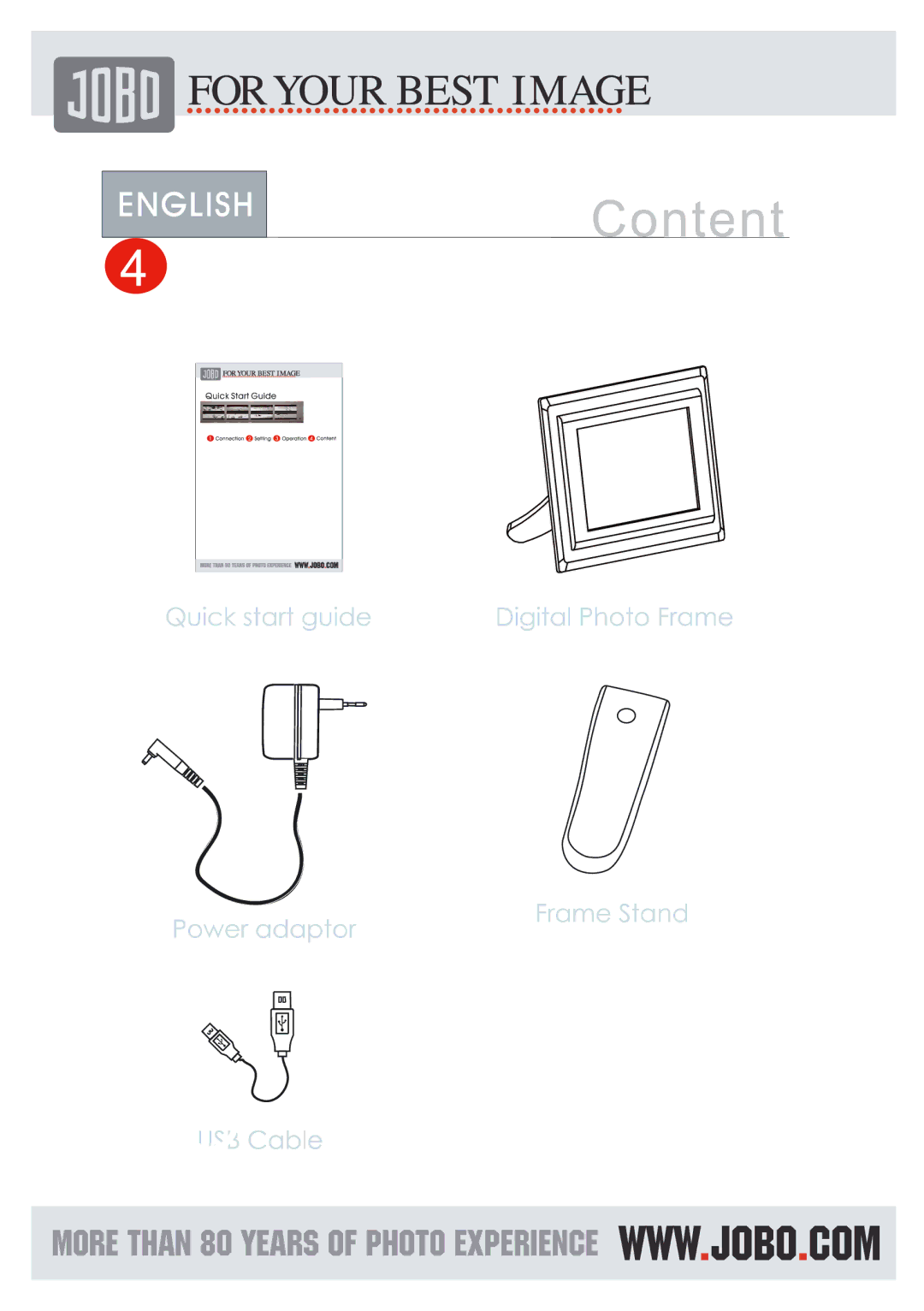 JOBO Photo Frame manual 