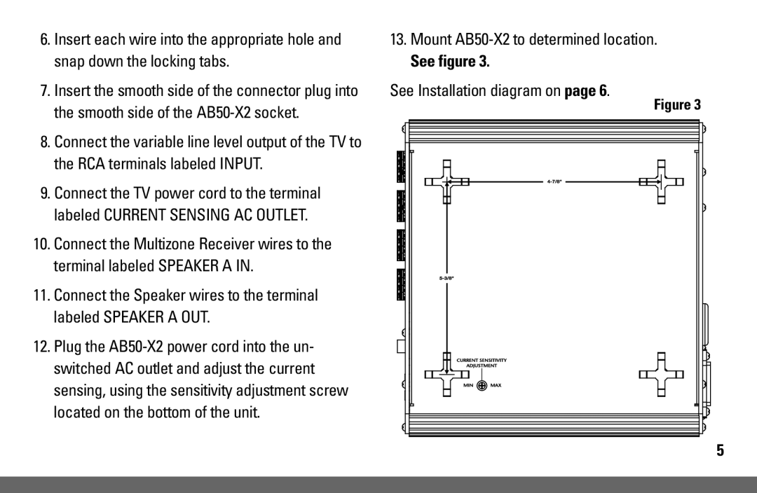 JobSite Systems manual See figure, Mount AB50-X2to determined location, See Installation diagram on page 