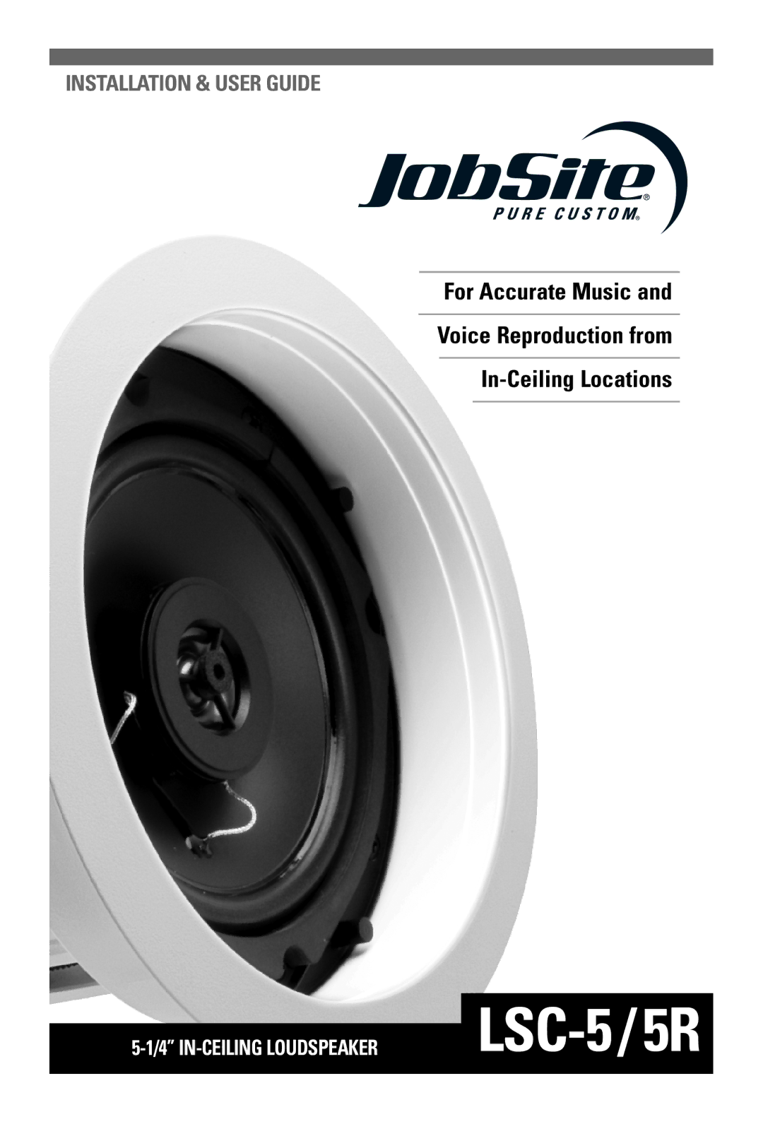 JobSite Systems LSC-5/5R manual 