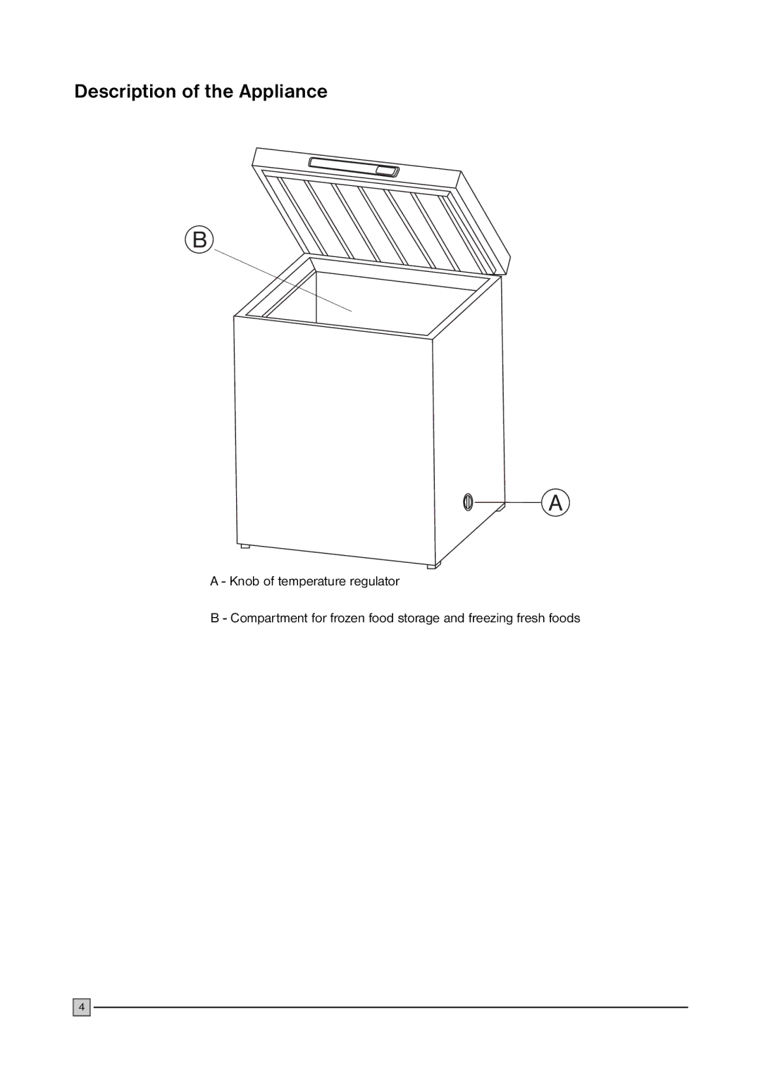 John Lewis CFI 105 installation manual Description of the Appliance 