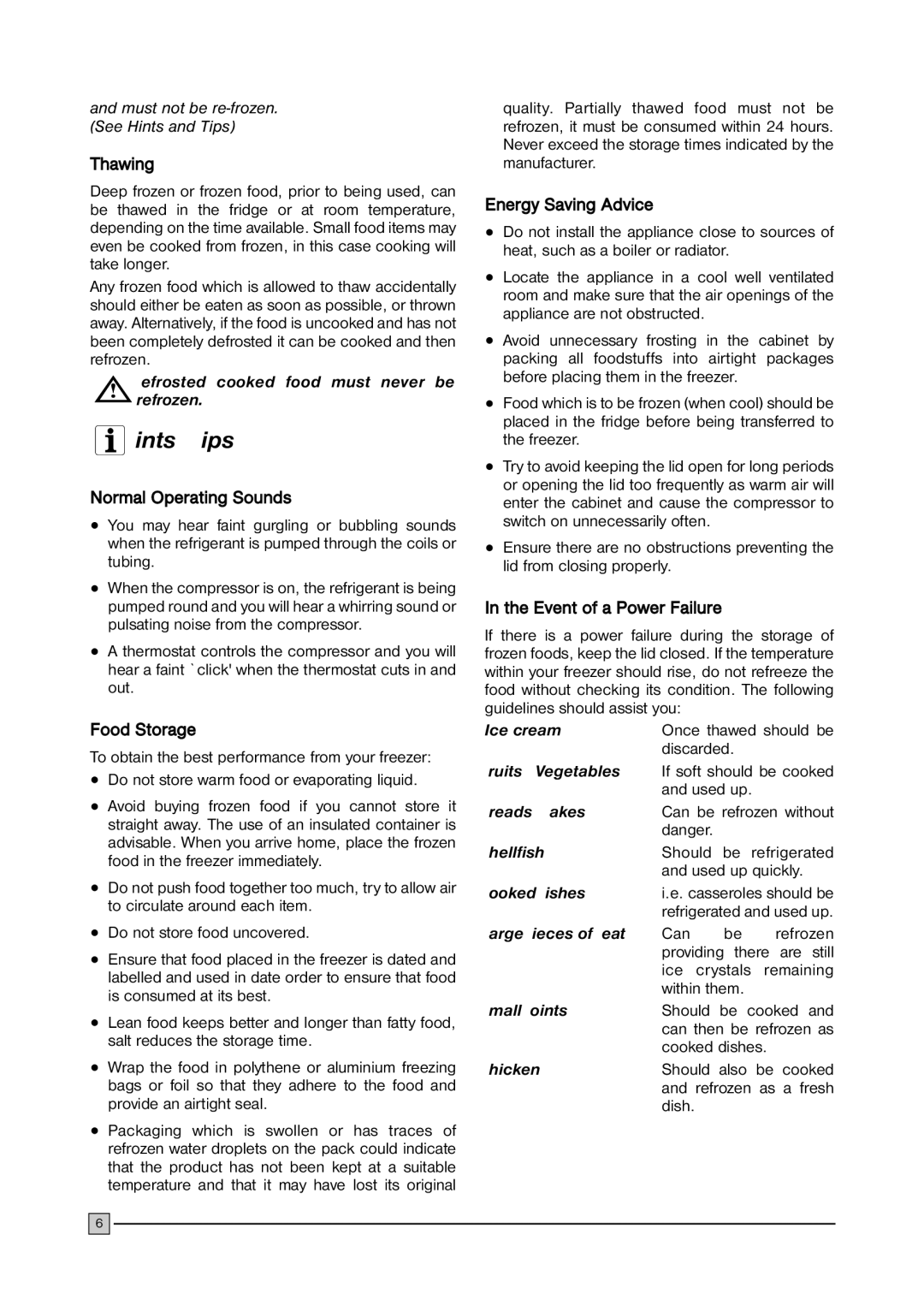 John Lewis CFI 105 installation manual Hints & Tips 