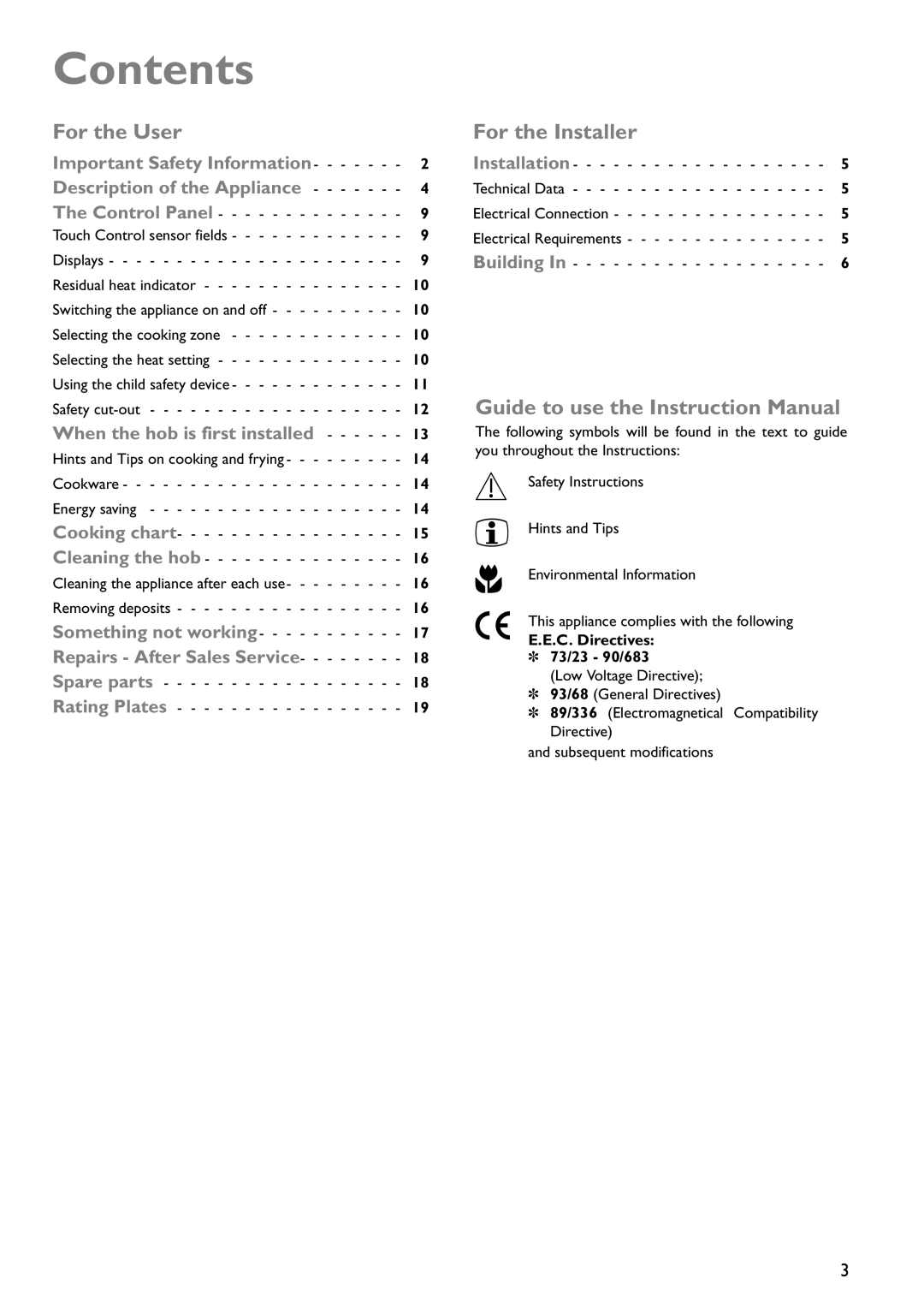 John Lewis JLBICH602 instruction manual Contents 