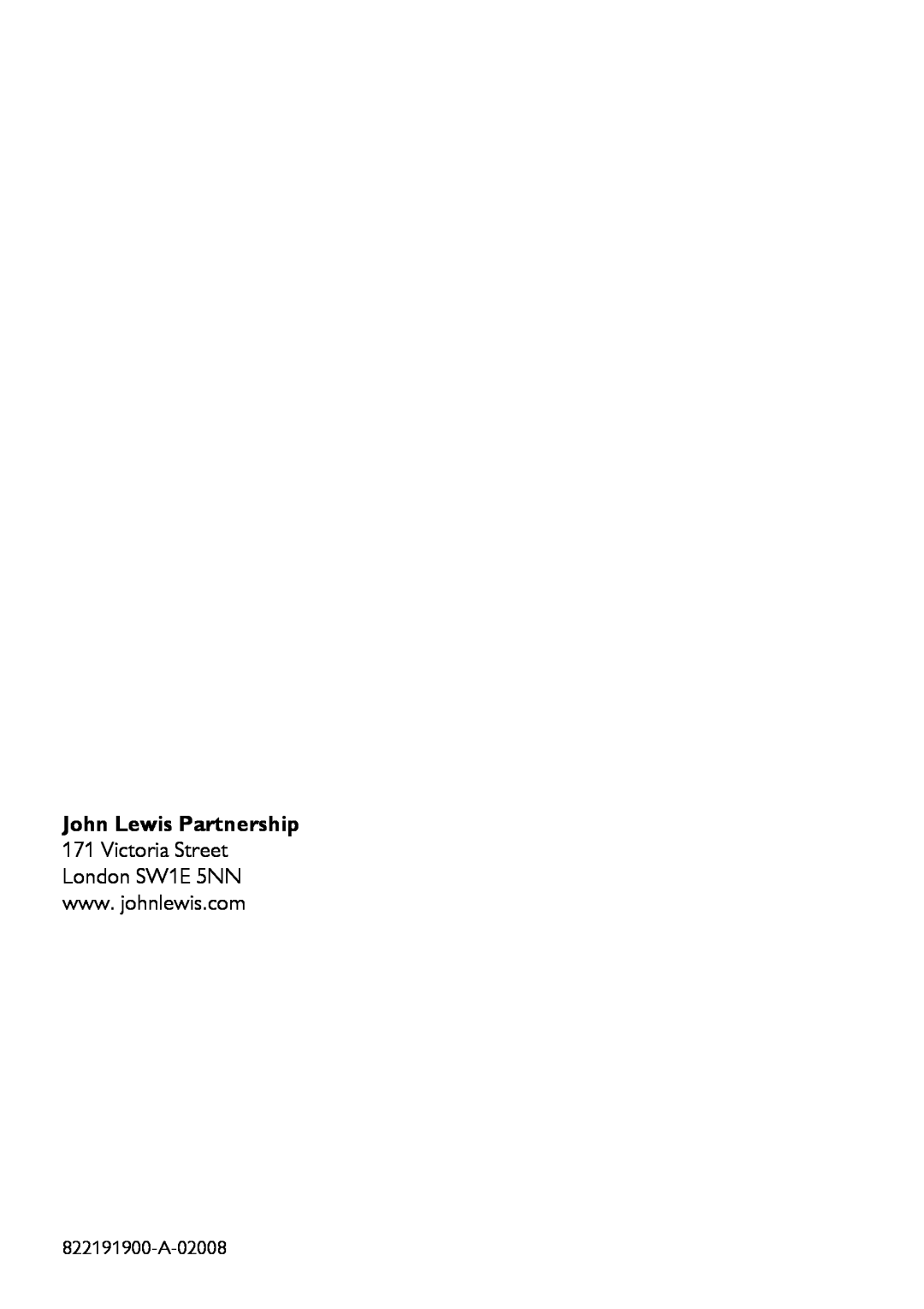 John Lewis JLBICO2 instruction manual 822191900-A-02008 