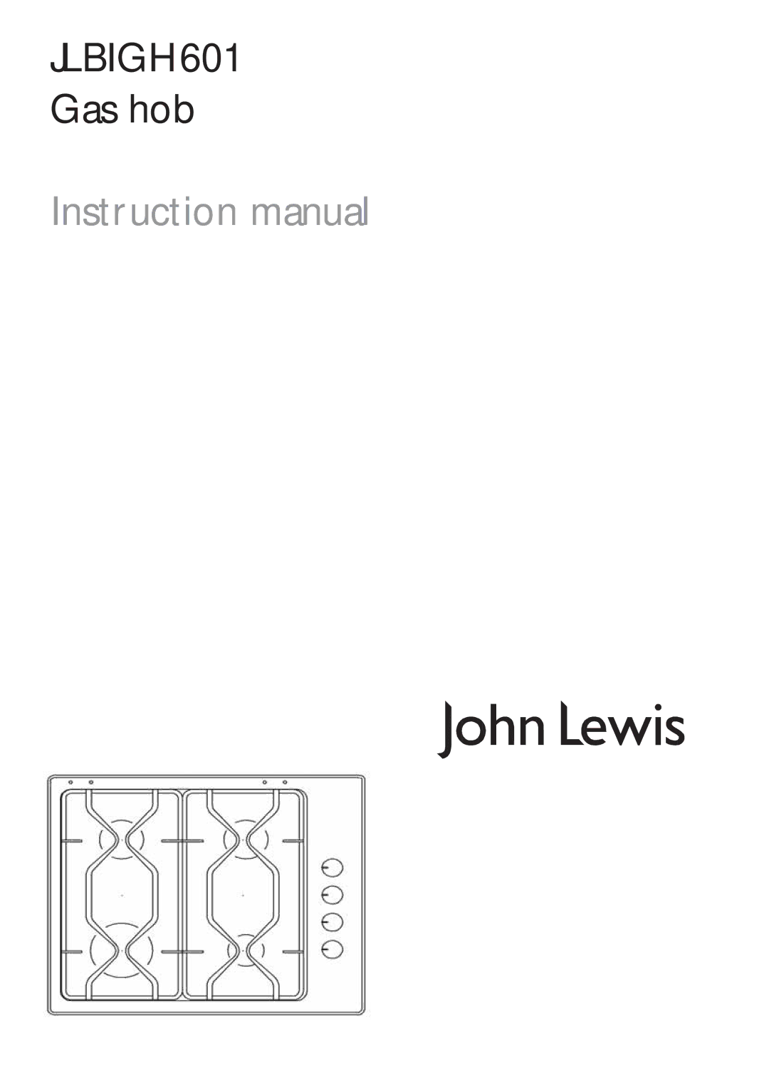 John Lewis JLBIGH601 instruction manual 