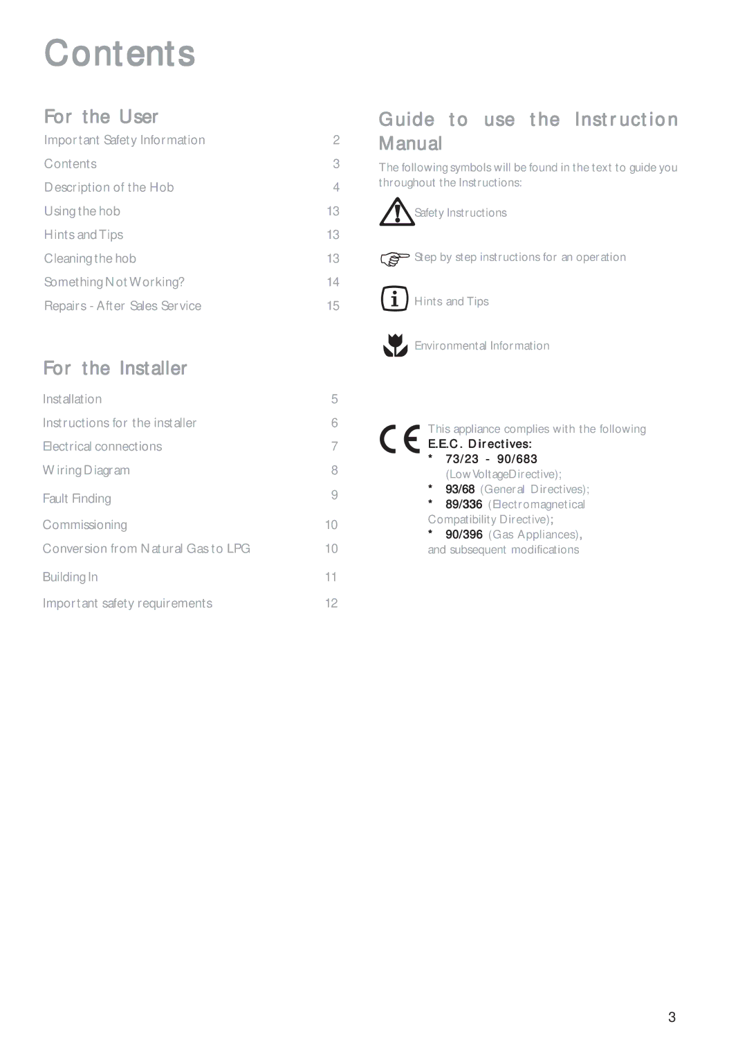 John Lewis JLBIGH601 instruction manual Contents 