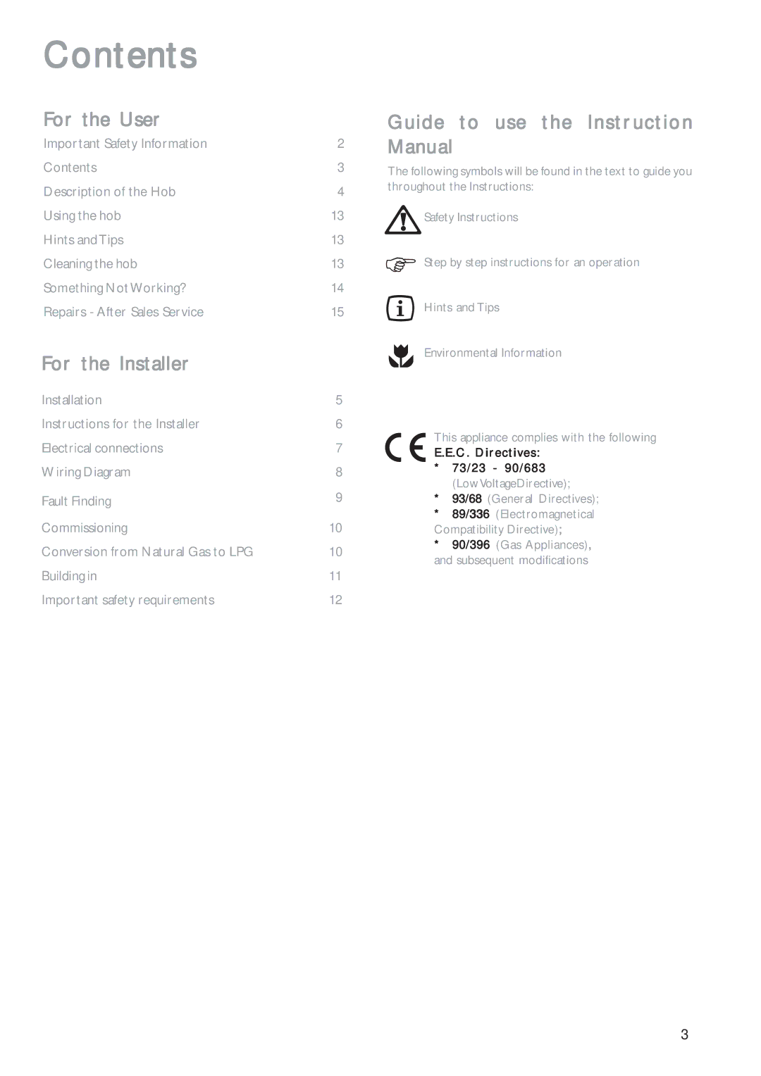 John Lewis JLBIGH702 instruction manual Contents 