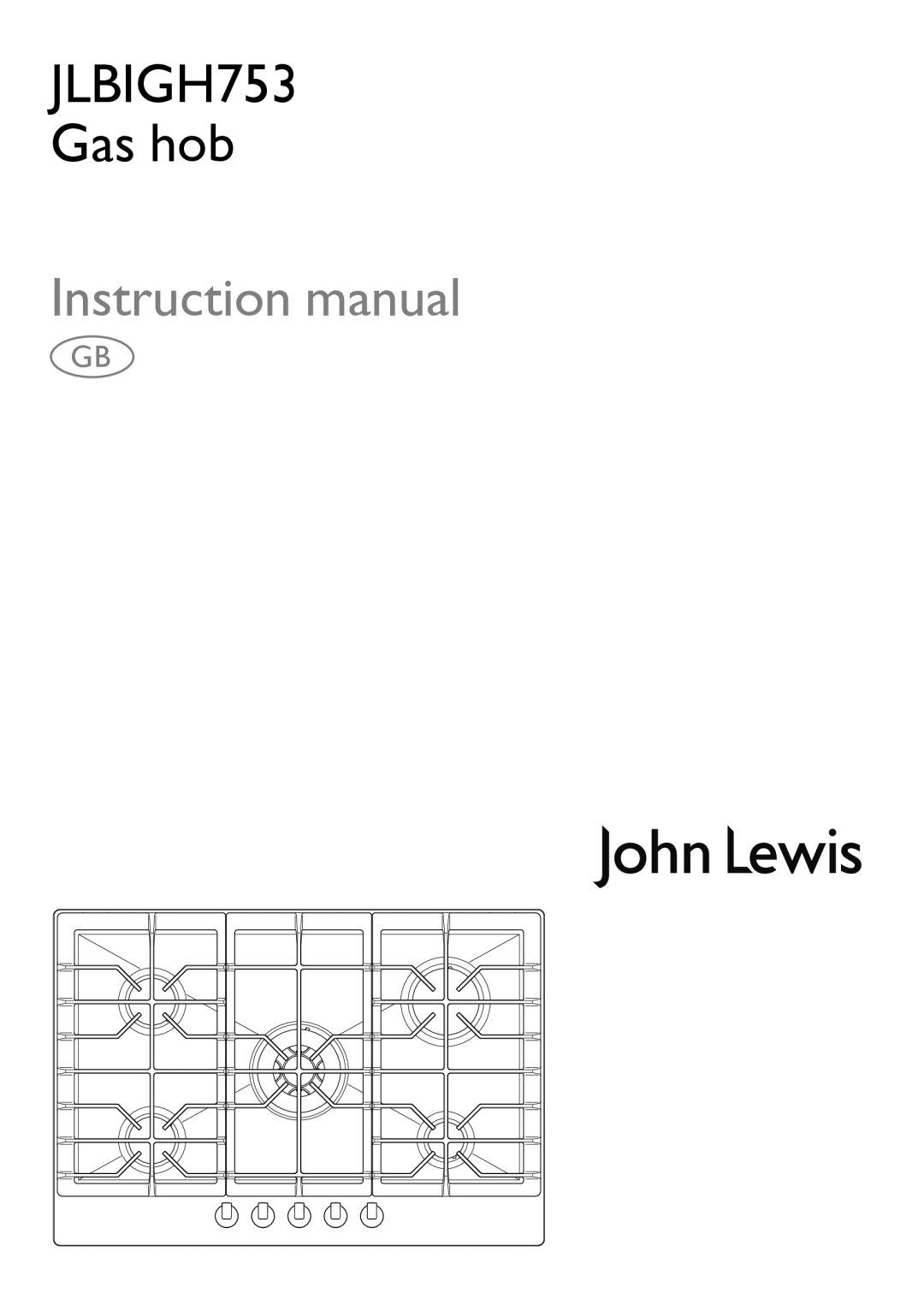 John Lewis JLBIGH753 instruction manual 