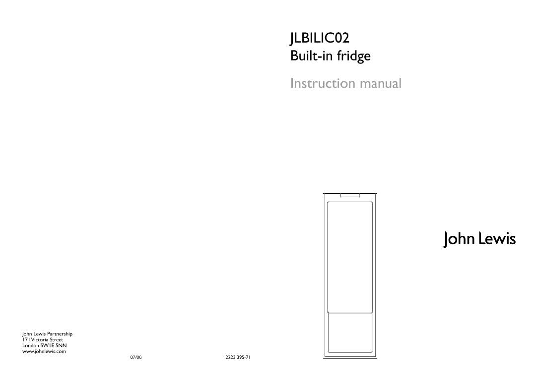 John Lewis JLBILIC02 instruction manual 