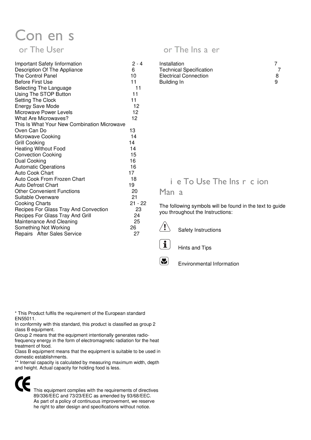 John Lewis JLBIMW01 instruction manual Contents 