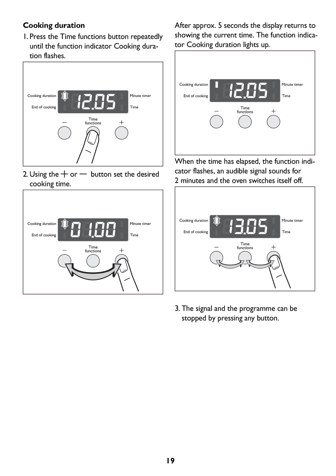 John Lewis JLBIOS607 manual Minutes and the oven switches itself off 