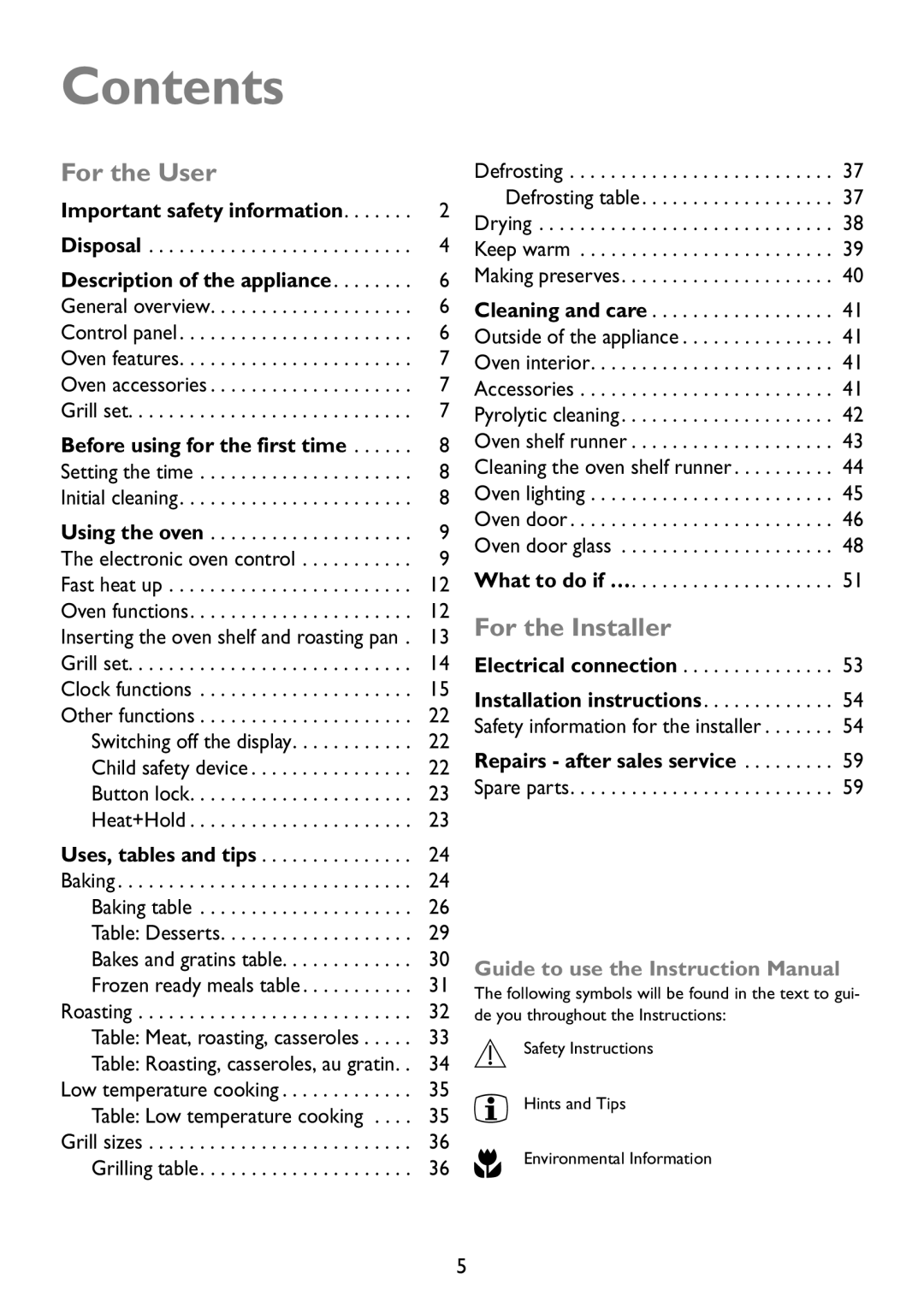 John Lewis JLBIOS609 manual Contents 