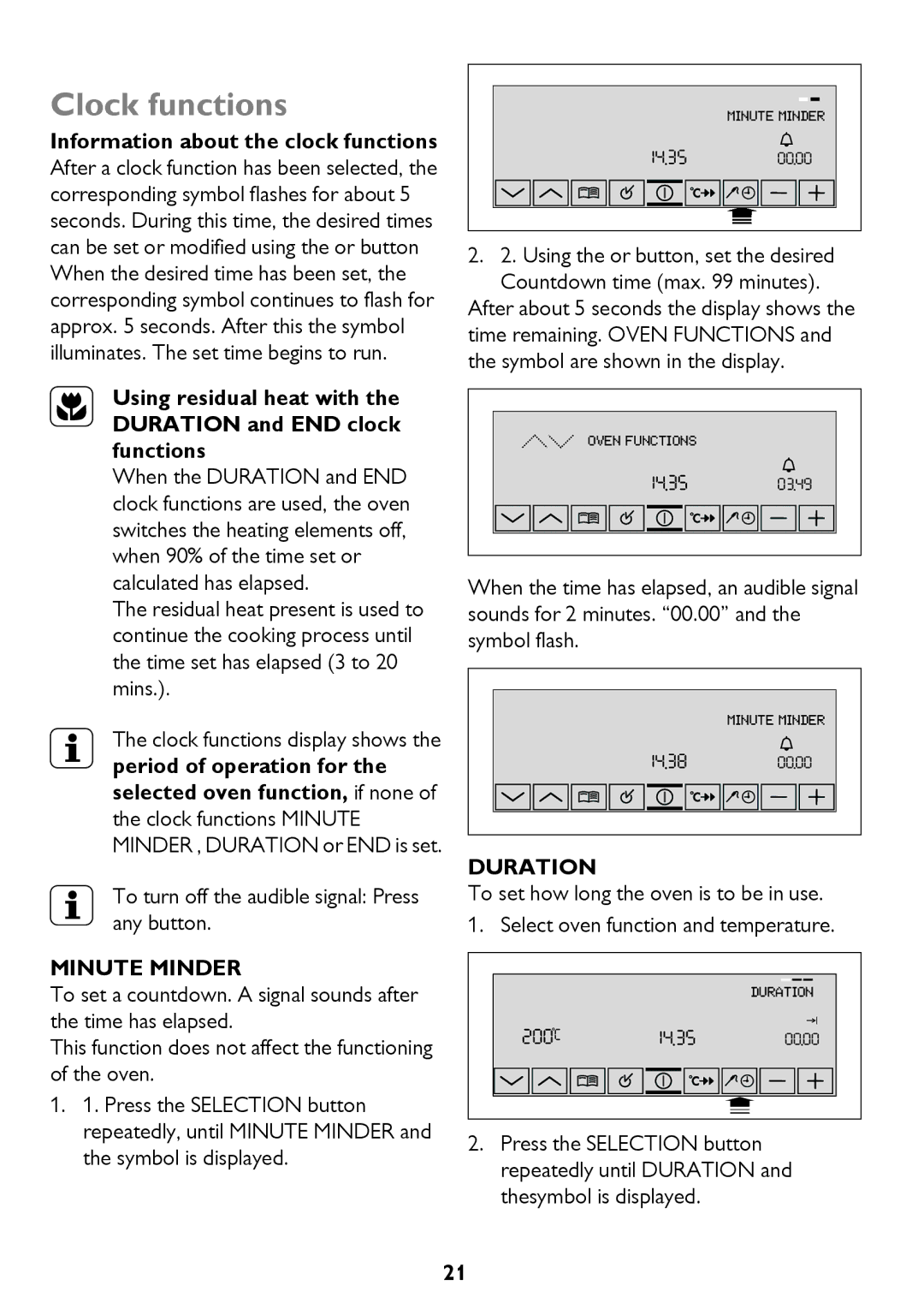 John Lewis JLBIOS610 instruction manual Clock functions 