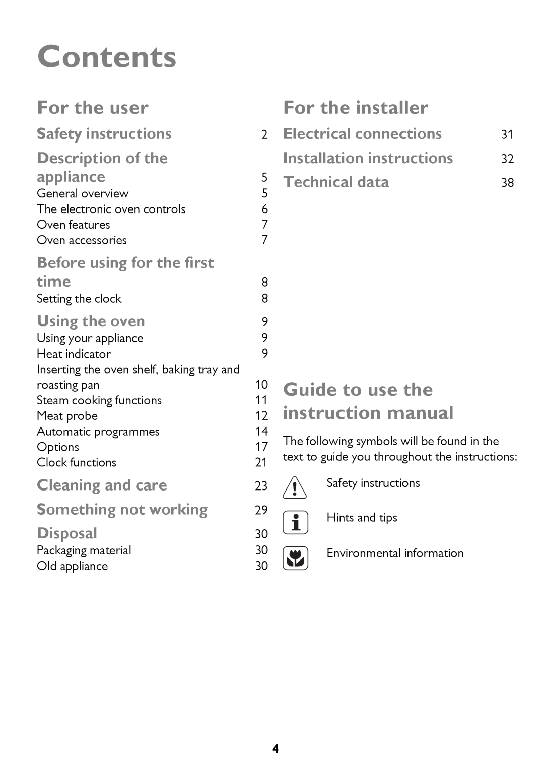 John Lewis JLBIOS610 instruction manual Contents 