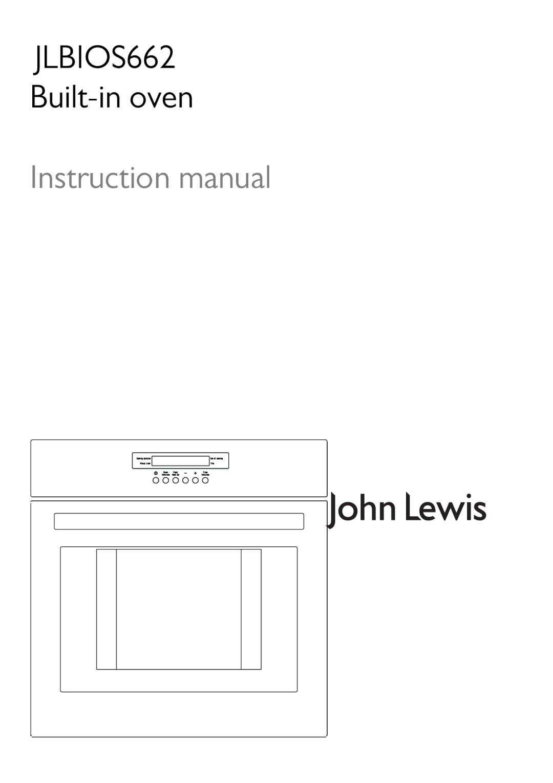 John Lewis JLBIOS662 instruction manual 