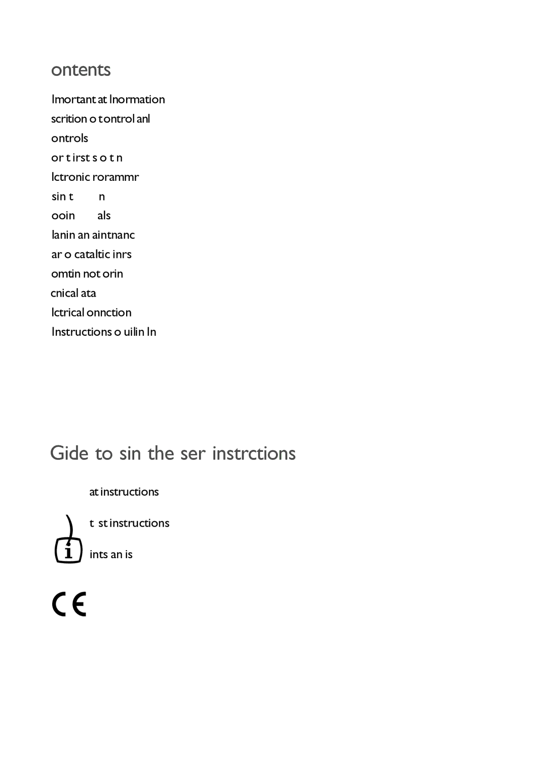 John Lewis JLBIOS663 instruction manual Contents, Guide to using the user instructions 