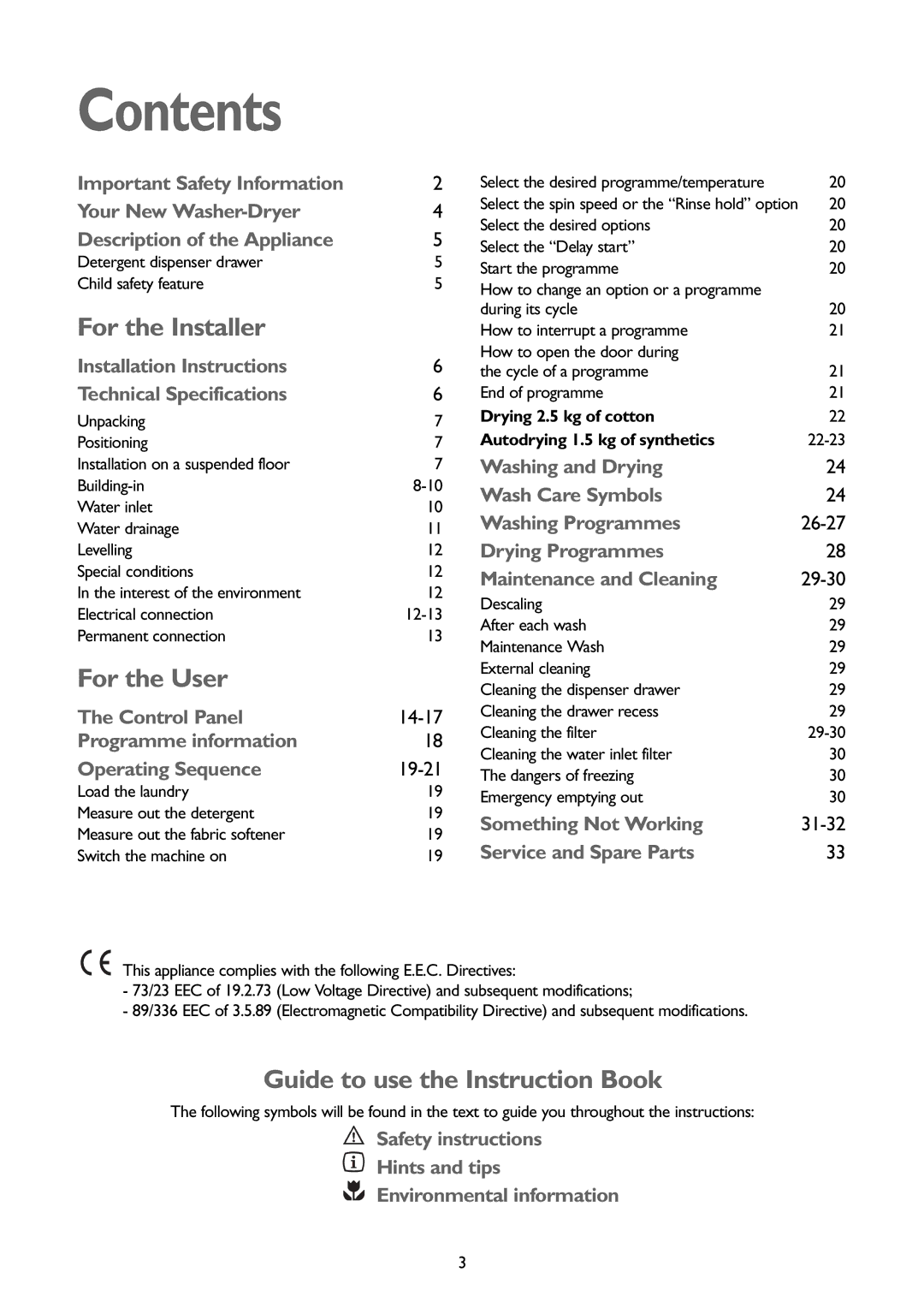 John Lewis JLBIWD 1400 instruction manual Contents 