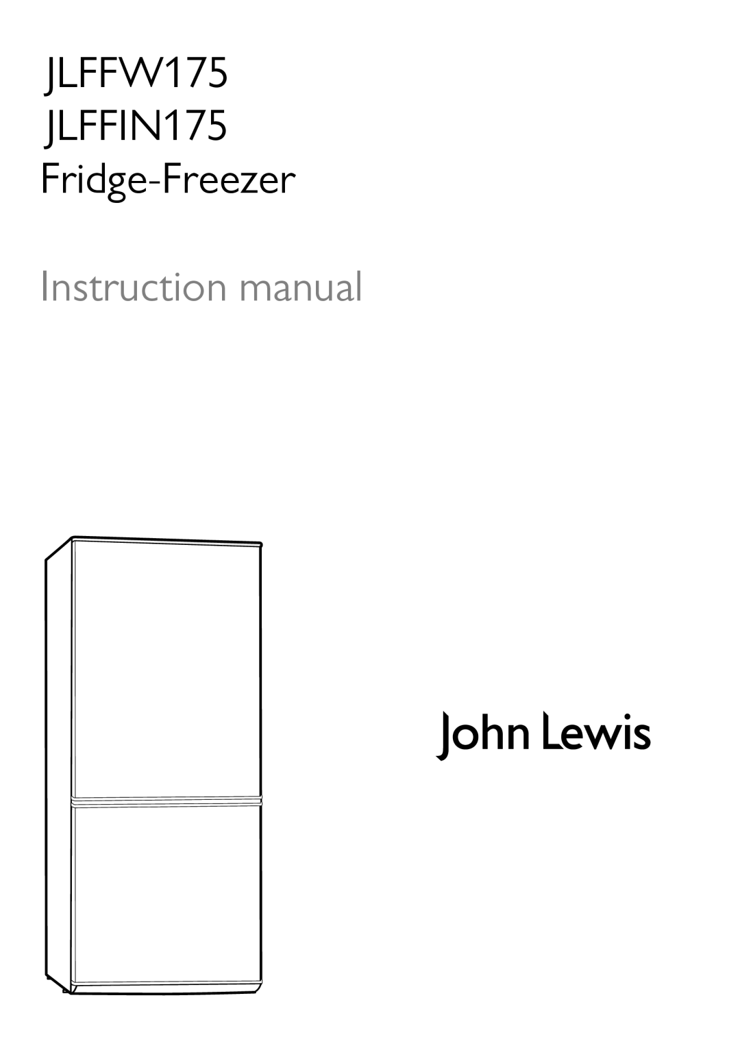 John Lewis JLFFW175, JLFFIN175 instruction manual 