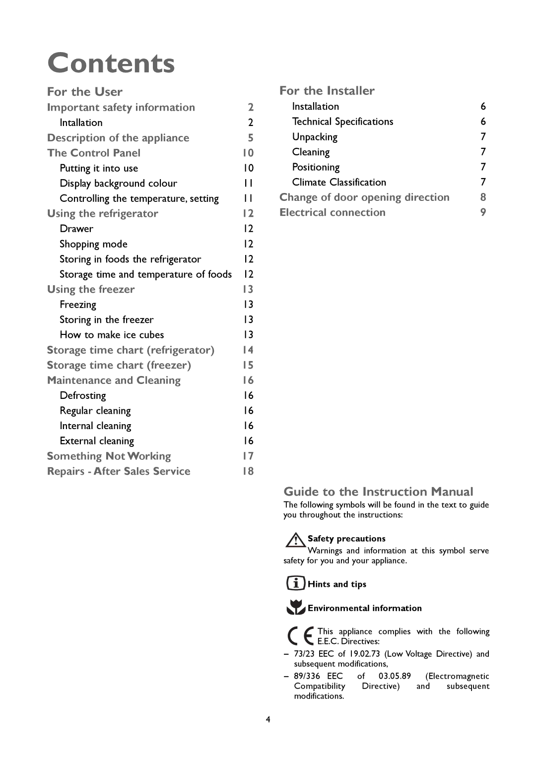 John Lewis JLFFW1803 instruction manual Contents 