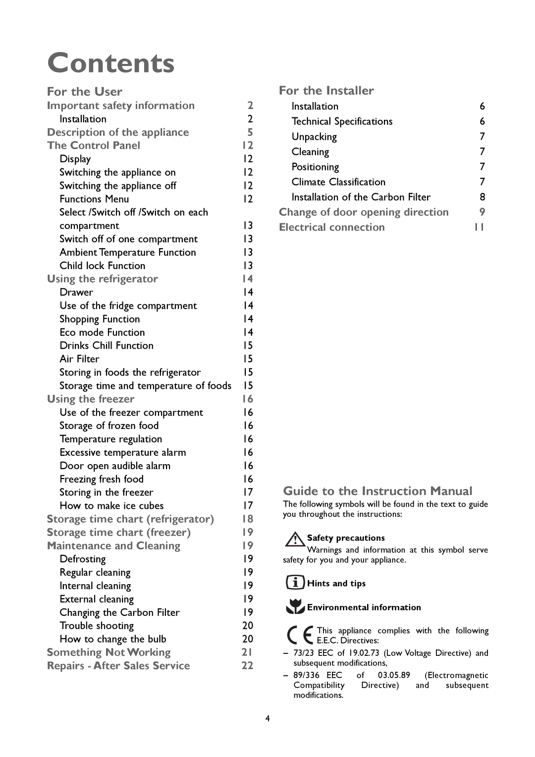 John Lewis JLFFW2005 instruction manual Contents 